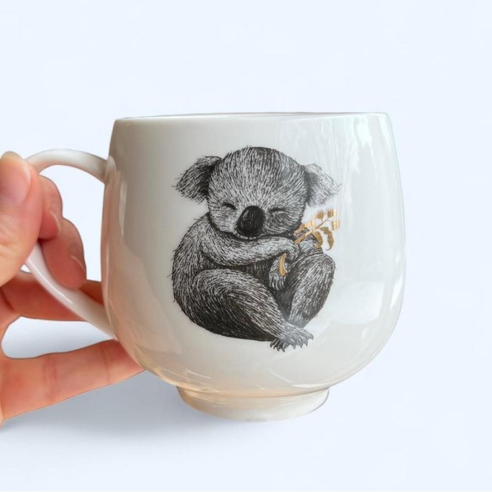 Urban Products New Bone China Cute Koala Illustration Mug Coffee Tea Mug